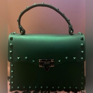 Studded Top Handle Mini Bag